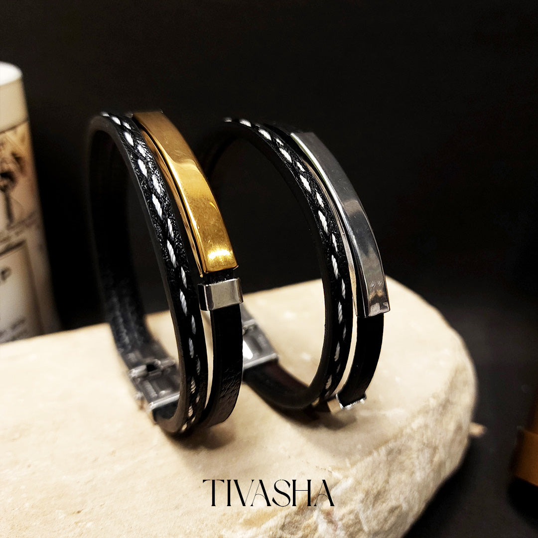 john men's leather bracelets