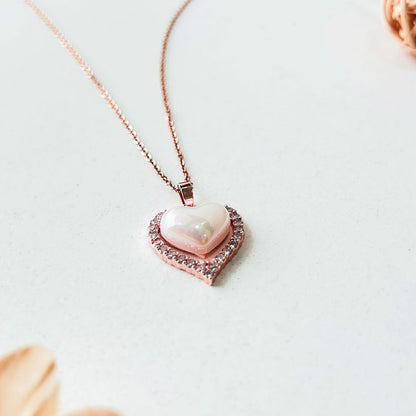 white stones heart Pendant