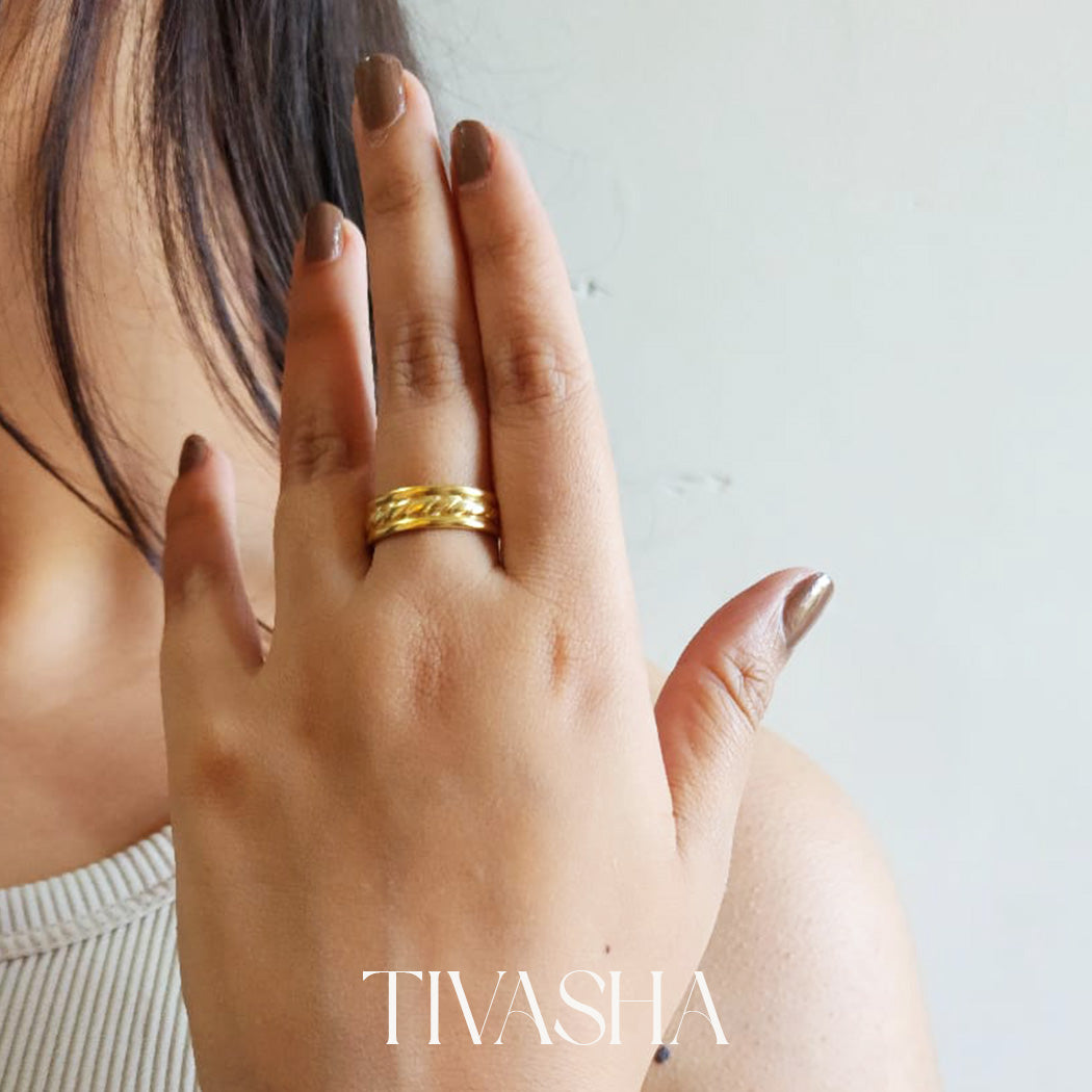 Daarsha 14k plated Ring