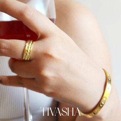 Daarsha 14k plated Ring